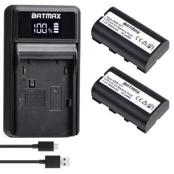 2vnt 2600mAh GEB211 GEB212 Baterija ATX1200 RX1200 GPS1200 GRX1200 GPS + LED USB Įkroviklis