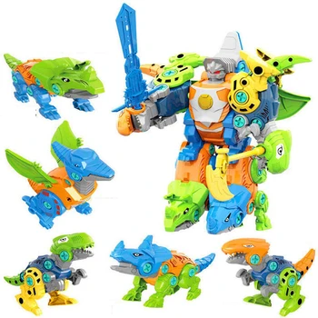 5 In 1 Vaikų Asamblėjos Plytų Atsuktuvas Dinozaurų Statybos Nustatyti Žaislai, Plastikiniai Varžtas 