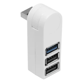 ABS USB3.0 Hub Mini Pasukti Priedai, Nešiojamų Plug And Play Universalų Daugiafunkcinį Duomenų Perdavimą, 3 Port KOMPIUTERIUI Laptopo