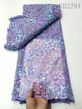 Alyvinė Blizgančiais Nėrinių Audinių Prabanga Vakarą Vestuvių Suknelės 2023 Nigerijos Žalias Sekoje Nėrinių Audinio Siuvimo Moterims Drabužių Tinklo Akies