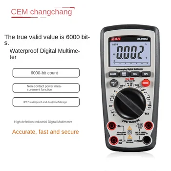 CEM Huashengchang skaitmeninis multimetras didelio tikslumo srovės voltmetras elektrikas universalus matuoklis DT-9960H 9965H