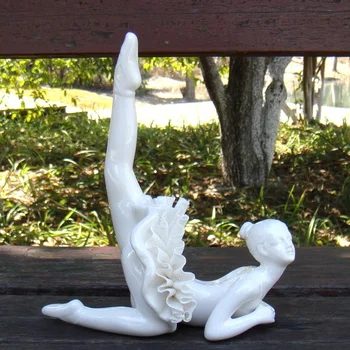 Elegantiškas Porceliano Baleto Šokėjas Statulėlės Keramikos Mergina Ballerina Miniatiūrinės Lėlės Ornamentu Amatų Namų Dekoracija Gimtadienio Dovana