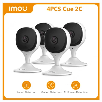 IMOU 4PCS Cue 2C IP Kamera Nustatyti Saugumo Veiksmų Patalpų Wifi Kūdikio stebėjimo Kamera Naktinio Matymo Prietaiso Vaizdo Stebėjimas
