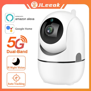 JLeeok 5MP 5G WiFi IP Kameros Kūdikio stebėjimo Belaidžio Patalpų CCTV Saugumo Kameros Automatinio Sekimo Garso ir Vaizdo Stebėjimo Kamerą