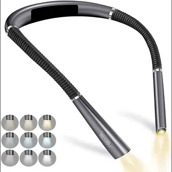 Kaklo USB Lempa Naujovė Kaklo Knygos Šviesa Įkrovimo Rankų Nešiojamas LED Skaitymo Šviesos Kempingas Remontas Apšvietimas
