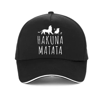 mados Hakuna Matata laiškas spausdinti beisbolo kepurės, 100%medvilnės Pumba kepurės vyrams, Moterims, Vasaros saulė bžūp lauko Unisex Snapback skrybėlę
