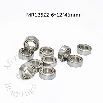 Miniatiūriniai Guolių 10vnt MR126ZZ 6*12*4(mm) nemokamas pristatymas chromo plieno Metalo Uždaromos Didelės spartos Automatinė įranga, dalys