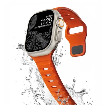 Minkšto Silikono Dirželis Apple Watch Band Ultra 49mm 44mm 45mm 42mm 41mm 42mm 38mm sporto Watchband iwatch Serise 8 7 6 5 apyrankė