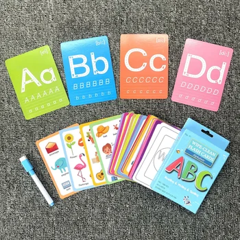 Montessori A-Z Abėcėlės, Skaičių Matematikos Knyga Anglų Flash Kortelės Knygos Švietimo Žaislai, Nuotraukos Rungtynės Žaidimas Kūdikių Mokyti Aids