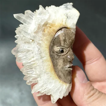 Natūralių Kristalų Sankaupos, Indijos Galvos Kaukolės Energijos Crystal Healing Akvariumas Ornamentu