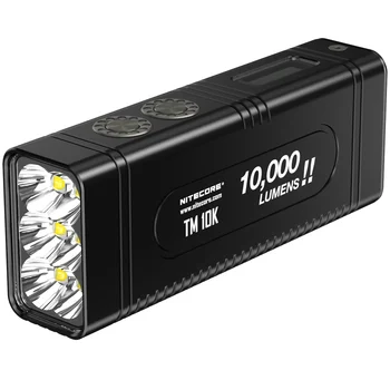 Nitecore TM10K 10000 Liumenų Maža Pabaisa Įkrovimo 6x LED Žibintuvėlis Apima įmontuotą 4800mAh Li-Ion Baterija Prožektorius
