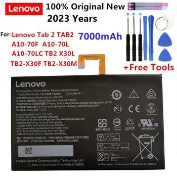 Originalus Naujas 3.8 V 7000mAh 26.6 Wh Originalus L14D2P31 Baterija Lenovo Tab 2 A7600-F A10-70F Tab2 A10-70 A10-70L Baterija