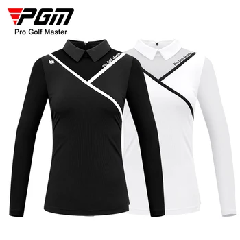 PGM naujo golfo moteriški drabužiai vasaros ilgomis rankovėmis T-shirt kvėpuojantis ledo šilko ruožas atgal grandinės