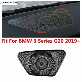 Prietaisų skydelis Garsiakalbis Stereo Audio Garso Rėmas Apdailos Dangtelio Apdaila Metalo Priedai Tinka BMW 3 Serijos G20 2019 m. - 2023