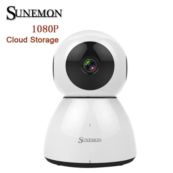 Sunemon 2MP 1080P saugykla debesyje, wifi belaidis dviejų krypčių garso mic PT HD IR IP mini Home security Kūdikio stebėjimo kamera