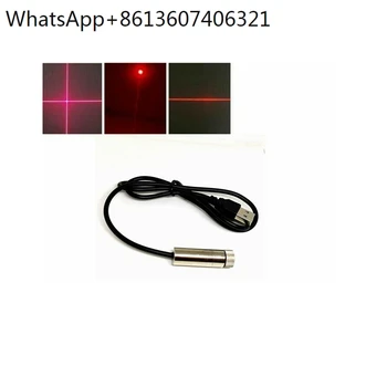 Taškas/Linija/skersinės Sijos, 100mw 650nm Raudona Lazerio Modulis su USB Sąsaja 1240