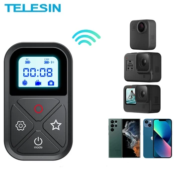 TELESIN 80M Bluetooth Nuotolinio Valdymo GoPro Hero 12 11 10 9 8 Max Su Riešo Dirželis, Išmaniųjų Telefonų Veiksmų Fotoaparato Priedai