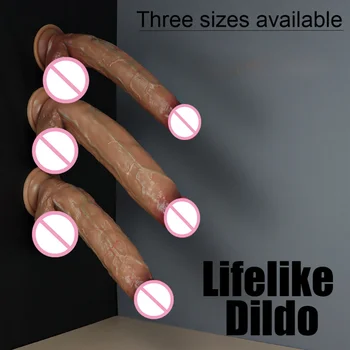 Tikroviškas Dildo Moterų Masturbator Vibratorių Sekso Žaislas, skirtas Vyro G-Spot Massager Didelės Varpos Analinis Kaištis siurbtukas Dildo Didelis Penis