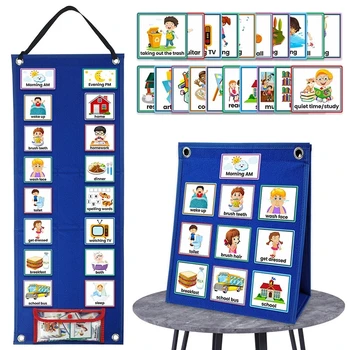 Vaikų Regėjimo Tvarkaraštį, Kalendoriaus Diagramos Autizmo Mokymosi Medžiaga Vaikams, Vaizdo Elgesio Įrankis Montessori Ugdymo Žaislų 3